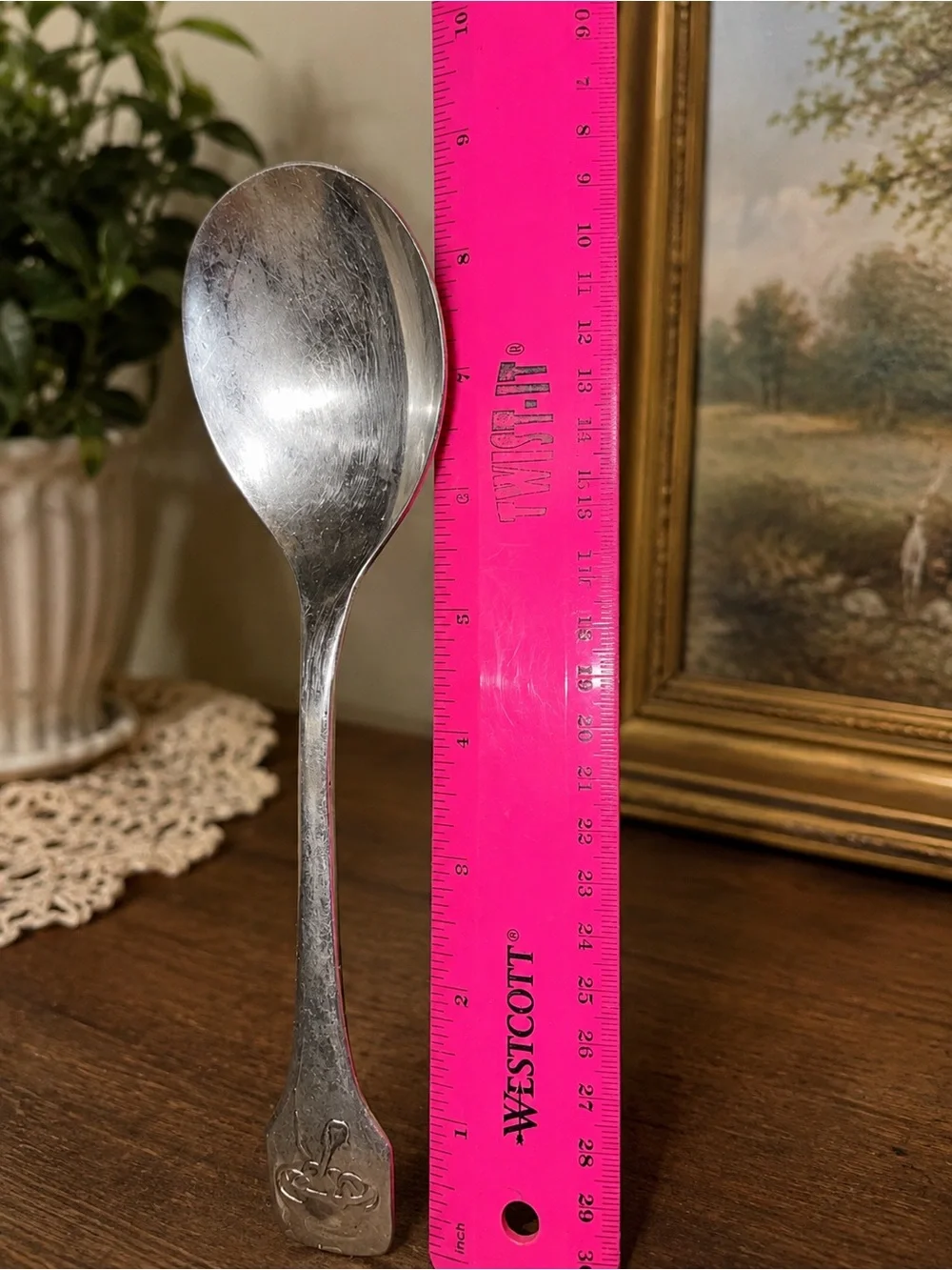 Vintage Edelstahl 18/8 Stainless Steel Serving Spoon Bowl & Spoon Emblem 8”